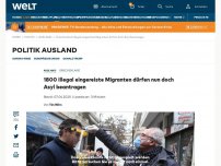 Bild zum Artikel: 1800 illegal eingereiste Migranten dürfen nun doch Asyl beantragen