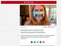 Bild zum Artikel: Mit Sichtfenster: Studentin näht Mundschutzmasken für Gehörlose