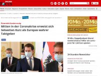 Bild zum Artikel: Österreich in der Corona-Krise - Mitten in der Coronakrise erweist sich Sebastian Kurz als Europas wahrer Taktgeber