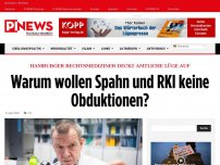 Bild zum Artikel: Hamburger Rechtsmediziner deckt amtliche Lüge auf  Warum wollen Spahn und RKI keine Obduktionen?