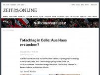 Bild zum Artikel: Totschlag in Celle: Aus Hass erstochen?