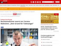 Bild zum Artikel: Professor Klaus Püschel - Rechtsmediziner: „Ohne Vorerkrankung ist in Hamburg noch keiner an Covid-19 gestorben“