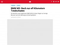 Bild zum Artikel: BMW M5: Nach nur elf Kilometern Totalschaden