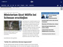 Bild zum Artikel: Ministerium lässt Wölfin bei Schwaan erschießen