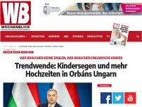 Bild zum Artikel: Trendwende: Kindersegen und mehr Hochzeiten in Orbáns Ungarn