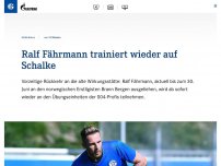 Bild zum Artikel: Ralf Fährmann trainiert wieder auf Schalke