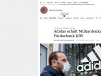 Bild zum Artikel: Wirtschaftliche Corona-Folgen: Adidas erhält Milliardenkredit von Förderbank KfW