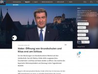 Bild zum Artikel: Söder: Öffnung von Grundschulen und Kitas erst am Schluss