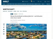 Bild zum Artikel: Warum Deutschlands Lockdown falsch ist – und Schweden vieles besser macht