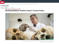 Bild zum Artikel: 'Zeit der Virologen ist vorbei': Rechtsmediziner fordert neuen Corona-Fokus