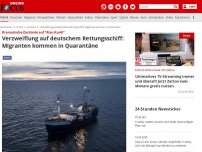 Bild zum Artikel: Dramatische Zustände auf 'Alan Kurdi' - Verzweiflung auf deutschem Rettungsschiff: Migranten drohen, ins Wasser zu springen