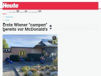 Bild zum Artikel: Erste Wiener 'campen' bereits vor McDonald's