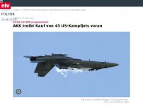 Bild zum Artikel: Schon wieder ein Alleingang: AKK forciert Kauf von 45 US-Kampfjets