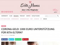 Bild zum Artikel: Corona-Geld: 1000 Euro Unterstützung für Kita-Eltern?