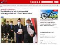 Bild zum Artikel: 'Zeichen des Zusammenhalts' - Österreichische Minister spenden Monatsgehälter an Corona-Betroffene