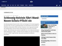 Bild zum Artikel: Schleswig-Holstein führt Mund-Nasen-Schutz-Pflicht ein