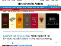 Bild zum Artikel: Kabinett hat entschieden : Maskenpflicht für Sachsen-Anhalt kommt schon am Mittwoch