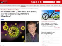 Bild zum Artikel: Klaus Püschel obduziert Corona-Opfer - Rechtsmediziner: „Covid-19 ist eine ernste, aber keine besonders gefährliche Erkrankung“