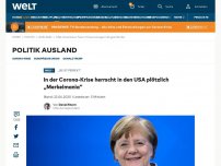 Bild zum Artikel: In der Corona-Krise herrscht in den USA plötzlich „Merkelmania“