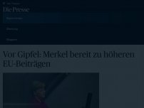 Bild zum Artikel: Vor Gipfel: Merkel bereit zu höheren EU-Beiträgen