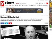 Bild zum Artikel: Ehemaliger Arbeitsminister: Norbert Blüm ist tot