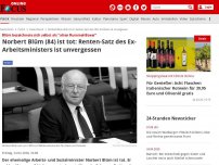 Bild zum Artikel: Sohn teilt mit - Im Alter von 84 Jahren: Früherer Arbeitsminister Norbert Blüm gestorben