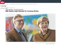 Bild zum Artikel: 'Führungsfigur und klare Stimme': Bill Gates lobt Merkel in Corona-Krise