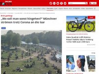 Bild zum Artikel: Dicht gedrängt - „Wo soll man sonst hingehen?“ Hunderte Münchner strömen trotz Corona an die Isar
