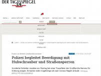 Bild zum Artikel: Hubschrauber kreist über Berlin – Polizei errichtet Straßensperren