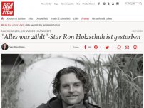 Bild zum Artikel: Nach kurzer, schwerer Krankheit: 'Alles was zählt'-Star Ron Holzschuh ist gestorben