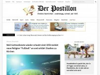 Bild zum Artikel: Weil Gottesdienste wieder erlaubt sind: DFB meldet neue Religion 'Fußball' an und erklärt Stadien zu Kirchen