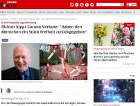 Bild zum Artikel: Urteil mit großer Signalwirkung - Richter kippt Corona-Verbote: 'Haben den Menschen ein Stück Freiheit zurückgegeben“