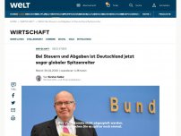 Bild zum Artikel: Bei Steuern und Abgaben ist Deutschland endgültig globaler Spitzenreiter