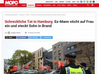 Bild zum Artikel: Schreckliche Tat in Hamburg: Ex-Mann sticht auf Frau ein und steckt Sohn in Brand