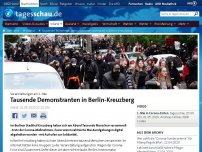 Bild zum Artikel: Tausende Teilnehmer demonstrieren unerlaubt in Berlin-Kreuzberg