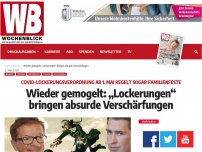 Bild zum Artikel: Wieder gemogelt: „Lockerungen“ bringen absurde Verschärfungen