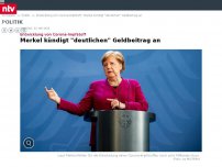 Bild zum Artikel: Entwicklung von Corona-Impfstoff: Merkel kündigt 'deutlichen' Geldbeitrag an