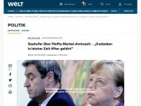 Bild zum Artikel: Seehofer über fünfte Merkel-Amtszeit – „Gedanken in letzter Zeit öfter gehört“