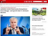 Bild zum Artikel: 'Solange das Virus keinen Urlaub macht' - Seehofer erteilt Österreichs Reiseplänen klare Absage - und spricht über 5. Amtszeit Merkels