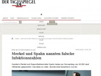 Bild zum Artikel: Merkel und Spahn nannten falsche Infektionszahlen