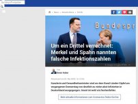 Bild zum Artikel: Um ein Drittel verrechnet: Merkel und Spahn nannten falsche Infektionszahlen
