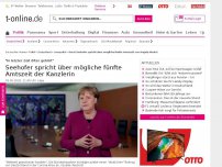 Bild zum Artikel: Innenminister Seehofer spricht über mögliche fünfte Amtszeit von Kanzlerin Merkel