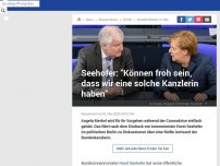 Bild zum Artikel: Seehofer lobt Merkel - und deutet mögliche fünfte Amtszeit der Kanzlerin an