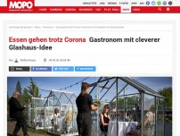 Bild zum Artikel: Essen gehen trotz Corona: Gastronom mit cleverer Glashaus-Idee