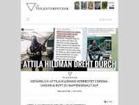 Bild zum Artikel: Gefährlich: Attila Hildmann verbreitet Corona-Unsinn & ruft zu Waffengewalt auf