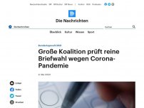 Bild zum Artikel: Bundestagswahl 2021 - Große Koalition prüft reine Briefwahl wegen Corona-Pandemie
