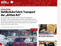 Bild zum Artikel: Bezirk Krems - Gefährliche Fahrt: Transport der „dritten Art“