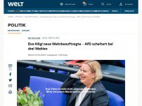 Bild zum Artikel: Eva Högl neue Wehrbeauftragte – AfD scheitert bei drei Wahlen