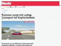 Bild zum Artikel: Kremser sorgt mit Latten-Transport für Kopfschütteln