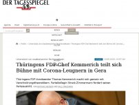 Bild zum Artikel: Thüringens FDP-Chef Kemmerich teilt sich Bühne mit Corona-Leugnern in Gera